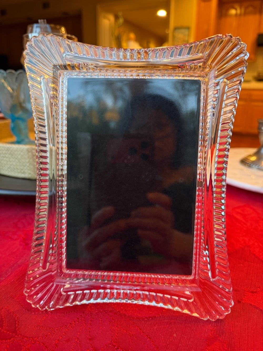 Vintage Waterford Crystal Picture Frame -holding photo 4”X6” stamped